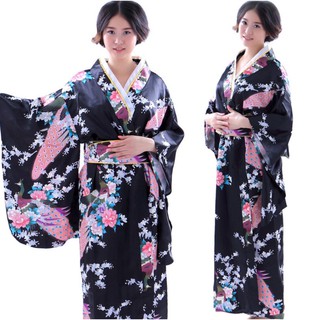 Kibu camisa tradicional japonesa kimono yukata alta calidad satén cosplay