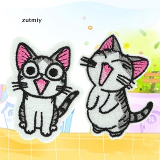 [zutmiy] dulce gato doble diy bordado tela plancha en parche coser motivo apliques x2pc mx4883