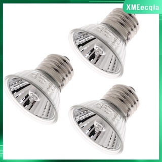 [XMEECQIA] 3 Pcs Pet Uva Uvb Bulb Reptile Heat Lamp Bulb Ceramic Heat Emitter No Harm No Light Infrared Heater Lamp for Lizard