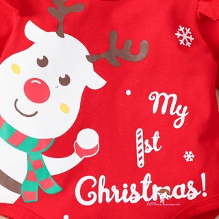 Xzq7-bebé niña traje de navidad, manga larga cuello redondo volantes de navidad jersey+pantalones+sombrero (6)