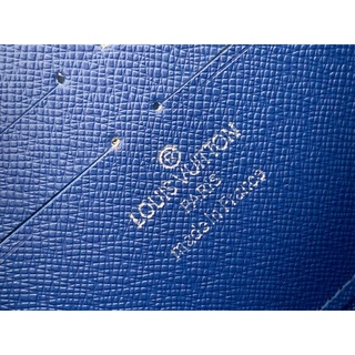 【Listo para enviar】Clutch Louis Vuitton LV auténtico 100% original, billetera de mezclilla para hombres y mujeres, clip largo N60017 LV largo, billetera LV, clip corto, billetera (8)