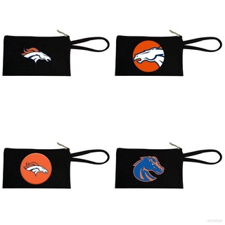NFL Denver Broncos Diseño Logotipo Bolsas De Lápices Pequeñas Cremallera Casos Para La Escuela Oficina Viaje Cosméticos