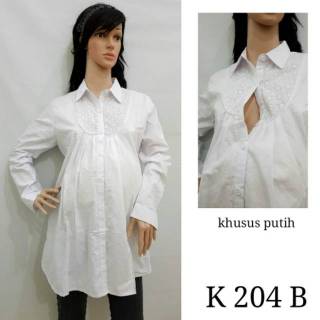 Tops de manga larga blanco embarazadas - ropa de maternidad de manga larga