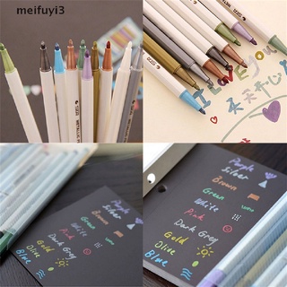 [meifuyi3] 10pcs color metálico fino lápiz marcador diy álbum dauber pluma set impermeable mx567 (1)