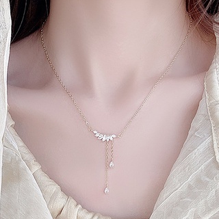 Collar de ala de ángel de diamantes de imitación de cristal de brillo de lujo para mujeres transparente Zirconia Clavicel cadena Bijoux colgante