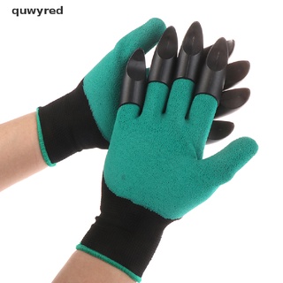 quwyred 1 par de guantes de jardín con garras impermeables para excavar, podar y plantar mx