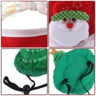 Navidad mascota sombrero Collar conjunto de vestir gorra mascota divertido tocado Cosplay accesorios para gato perro (8)