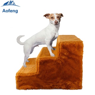 (Aofeng) Escaleras de 3 pasos para mascotas, gato, perro, casa, rampa para mascotas, escalera antideslizante, extraíble