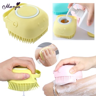 Monja color aleatorio cepillo De baño masajeador De silicón multifunción baño Para limpieza De la piel Para limpieza corporal exfoliante herramienta Para el hogar (1)