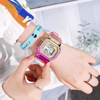 JIANCAI Casual Digital relojes de pulsera portátil de luz LED degradado relojes lindo al aire libre luminoso niños portátil niños reloj de pulsera Multicolor