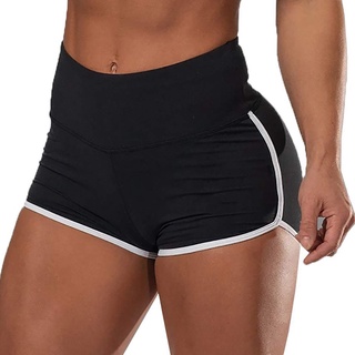 dama pantalones cortos de running deportes entrenamiento cintura alta butt lifting