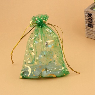 kangshang impresionante joyería embalaje 50 unids/lote caramelo bolsas de organza bolsas de colores festivos suministros de fiesta estrella luna decoración boda favor de navidad bolsas de regalo (8)