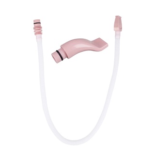 [exterior] tubo de plástico largo flexible melodica pianica con accesorios de boquilla rosa (7)