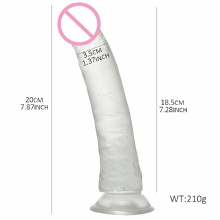 ggt Waterproof G Spot Transparent Dildo Anal Plug Butt Suction Cup Female Male Realistic Adult Love Sex Toys (6)