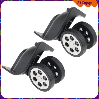 1 par de ruedas de maletero, rueda de equipaje pieza de repuesto giratoria Universal ruedas de repuesto de equipaje maleta ruedas de PVC para