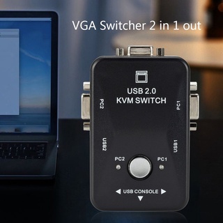USB 2.0 VGA KVM Switcher 2 Port Switch 2 in 1 VGA Switch VGA Splitter Box