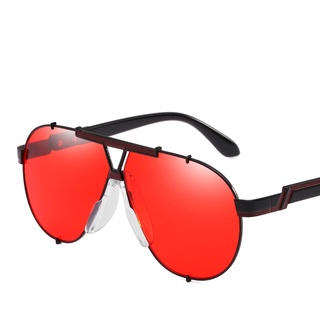 *LDY Fashion Retro Big Frame Wild Frog Mirror Decorative Personality sunglasses