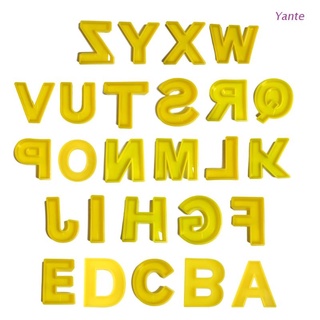 Yante Large Alphabet Ornaments Epoxy Resin Mold A-Z Letters Home Decorations Silicone Mould DIY Crafts Jewelry Casting Tool