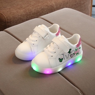 Los niños de la junta zapatos de luz LED de los hombres y las mujeres zapatos Casual zapatos luminosos zapatos de deporte