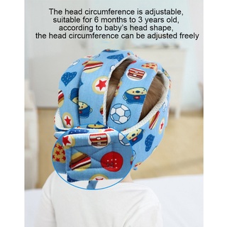 augetyi8bo práctico casco protector de bebé transpirable cojín de cabeza anti-caída arneses gorra (6)