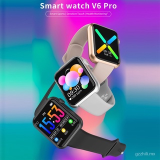 kobreat _V6 Pro Smart Watch 1.44in Podómetro Frecuencia Cardíaca Sueño Fitness Deporte Smartwatch ccOG