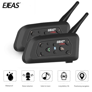 EJEAS V6 Pro Bluetooth Intercomunicador Motocicleta 1200m Interphone Casco Para 6 Jinetes
