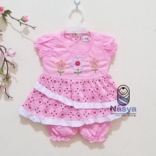 0142- flor- traje diario para bebé niña 0-6 meses