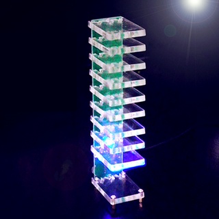 listo stock vu medidor de 10 niveles de luz de columna led electrónico de cristal control de sonido (4)
