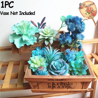 VALORAR 1 PC DIY Plantas artificiales Bonsai Decoracion de jardin Lifelike planta De plástico Arreglo de flores Cactus Azul Simulacion flor