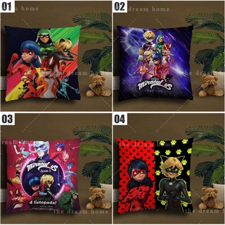Miraculous ladybug cushion cover double-side printed zipper sarung bantal sofa throw pillow case 3D printed customize picture (1)