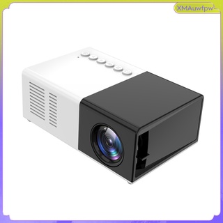 [xmauwfpw] mini proyector led hd 1080p película proyector de película hogar ee.uu. enchufe amarillo blanco