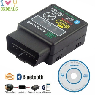 OKDEALS Mini Car Diagnostic Scanner Check Codes Reader Bluetooth V2.1 HH OBD 2 Advanced Auto New Diagnostic Tool Android ELM327 OBD-II