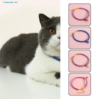 language.mx collar para gatos/perros de gato/collar de diamante sintético con colgante de regalo decorativo para mascotas