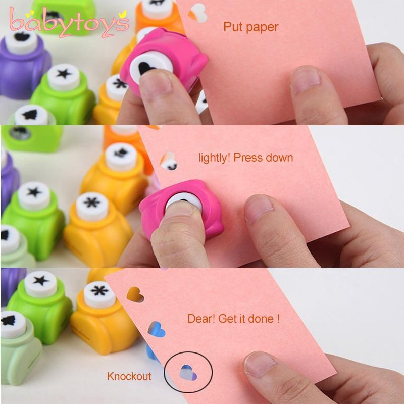 Mini perforador de papel de manualidades cortadores de agujeros de imagen para álbumes de recortes álbumes de fotos tarjeta (9)