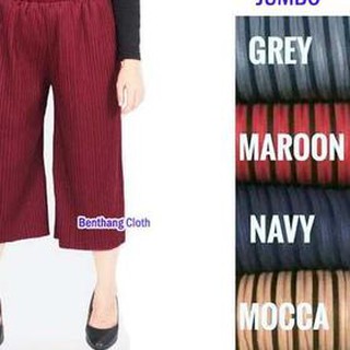 7/8 palo Culottes pantalones/premium jumbo Tripe/placa pantalones granate/negro/azul marino/gris/mocca L/