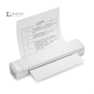 W&S Poooli A4 impresora de papel directa impresora térmica impresora móvil impresora fotográfica portátil BT conexión inalámbrica 300dpi con cinta 1pc para archivo PDF/contrato/prueba de papel/foto/foto Compatible con Windows Mac Android iOS