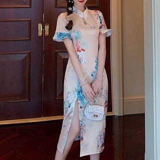 estilo suave cheongsam falda verano 2021 elegante temperamento estilo chino mejorado versión de diario estilo femenino vestido de las mujeres