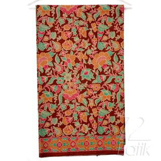 Premium BATIK materiales de tela algodón motivo KEMBANG Color verde naranja rojo 727369 Gorra 72