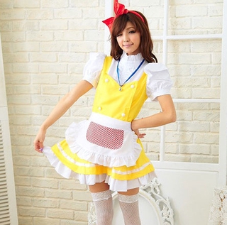 Golden Bell Maid disfraz lindo disfraz de sirvienta COSPLAY Anime disfraz
