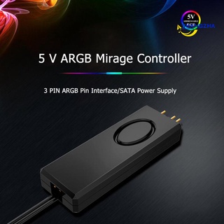 shangzha 5V 3Pin SATA Power Supply ARGB Controller for Computer Case CPU Fan LED Strip