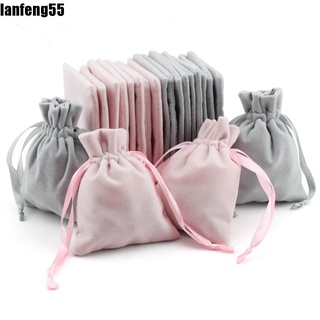 Lanfeng 5pcs Favor bolsa 8x10cm bolsas de embalaje bolsas de joyería fiesta boda collar bolsas de terciopelo exquisito cordón embalaje/Multicolor