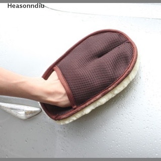 Heasonndiu Super suave cordero lana de coche lavado de coche pila profunda guante de limpieza de coche lavado de cera limpiar mi
