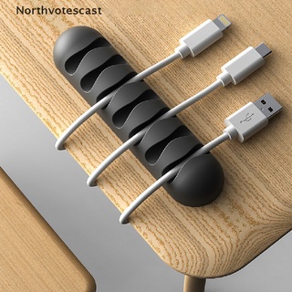Northvotescast Cable enrollador de Cable de auriculares organizador de alambre de almacenamiento de silicona cargador de Clips NVC nuevo