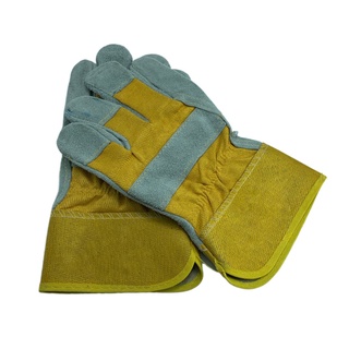 [brpre1] guantes de cuero de piel de vacuno/guantes de soldadura resistentes al desgaste