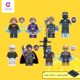 Leego Lego minifiguras juguete Super héroe capitán Marvel Pimenta Stan Lee Thor Tony Stark Iron Man Korg nuevos bloques de construcción