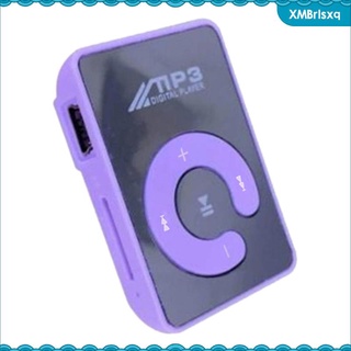 [LSXQ] Mini Reproductor De MP3 Con Clip De Espejo Portátil Deportivo USB Digital Música Para Tarjeta Micro SD TF Multimedia