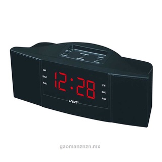 Nueva moda moderna AM/FM LED reloj de Radio electrónico de escritorio despertador Digital relojes de mesa función Snooze para oficina en casa