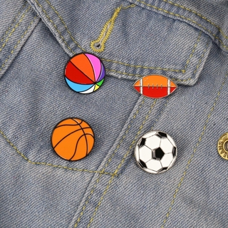 goteo de fútbol artículos deportivos broche de baloncesto recuerdo corsage rugby bolsa collar pin