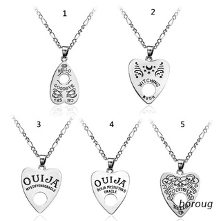 boroug Gothic Ouija Planchette Pendant Necklace Satanic Witch Halloween Jewelry Gift