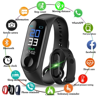 reloj inteligente m3/pulsera inteligente m3 con rastreador de fitness/podómetro/presión arterial/bluetooth/banda inteligente para ios/android